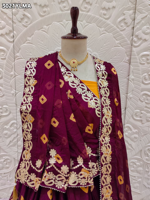 By Bandhani Lehenga With Festive Wear