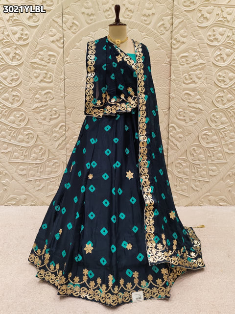 By Bandhani Lehenga With Gota Patti Work 