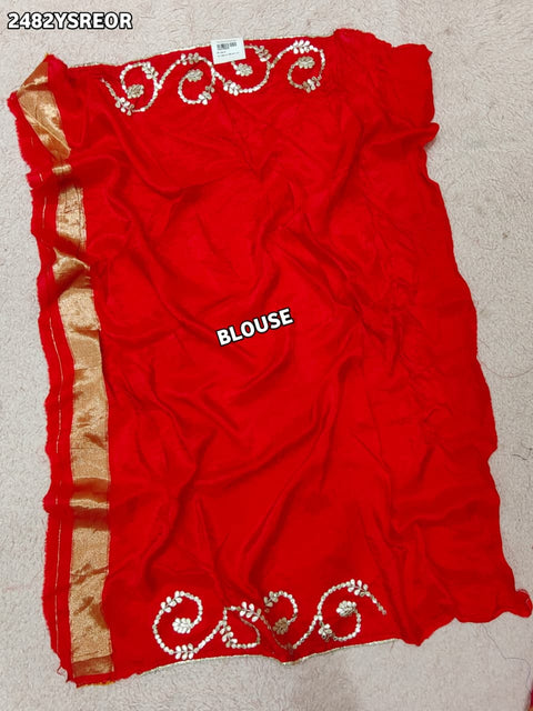 By Bollywood Style Wih Gotapatti Work Saree