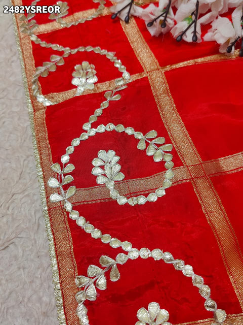 By Bollywood Style Wih Gotapatti Work Saree