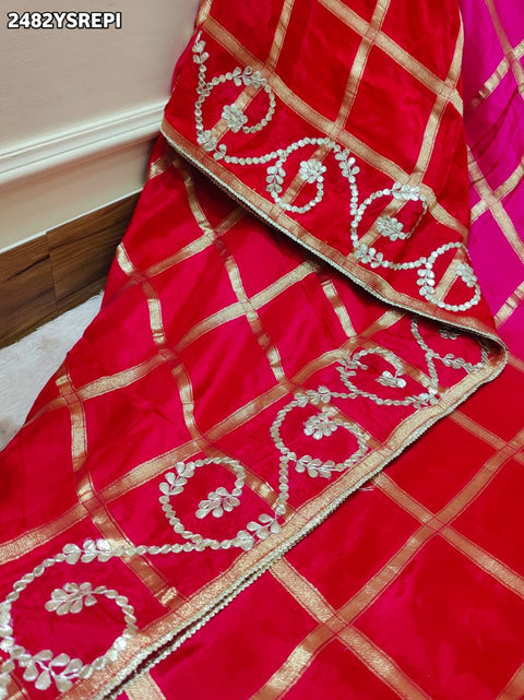 By Bollywood Style Wih Gotapatti Work Saree