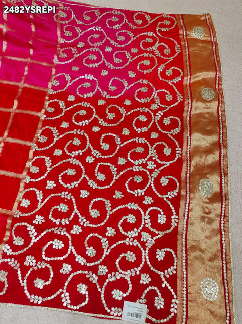 By Bollywood Style Wih Gotapatti Work Saree