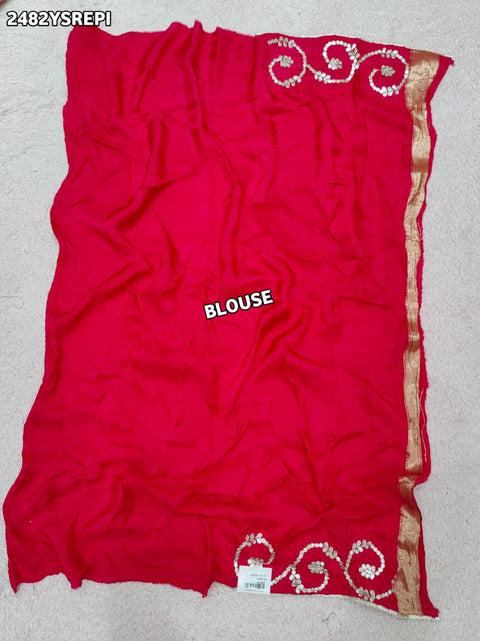 By Bollywood Style Wih Gotapatti Work Saree