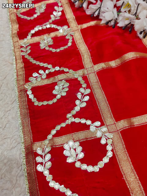 By Bollywood Style Wih Gotapatti Work Saree