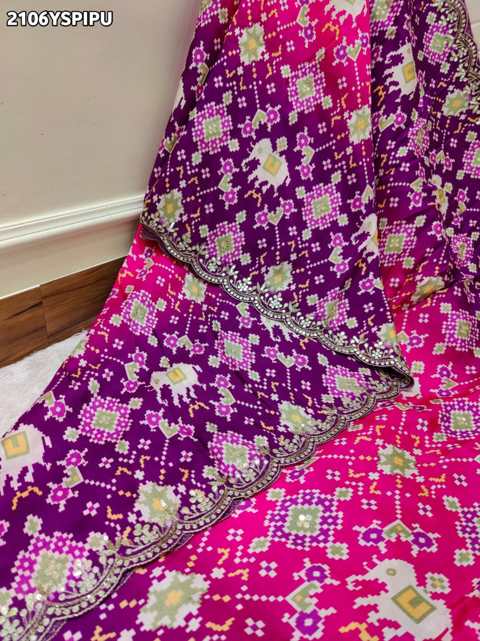 By Ikket Patola With Jaipuri GotapattiWork Saree