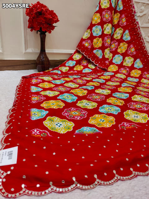 By Printed Saree With Festive Wear