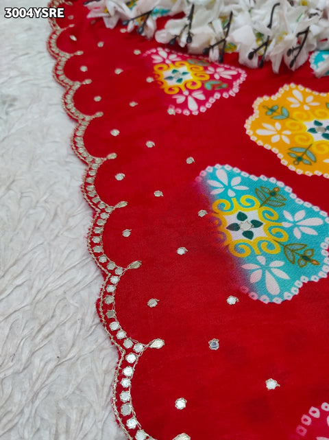 By Printed Saree With Festive Wear