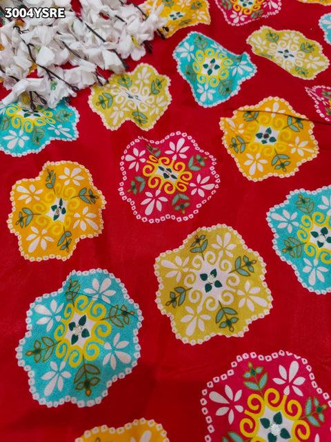 By Printed Saree With Festive Wear