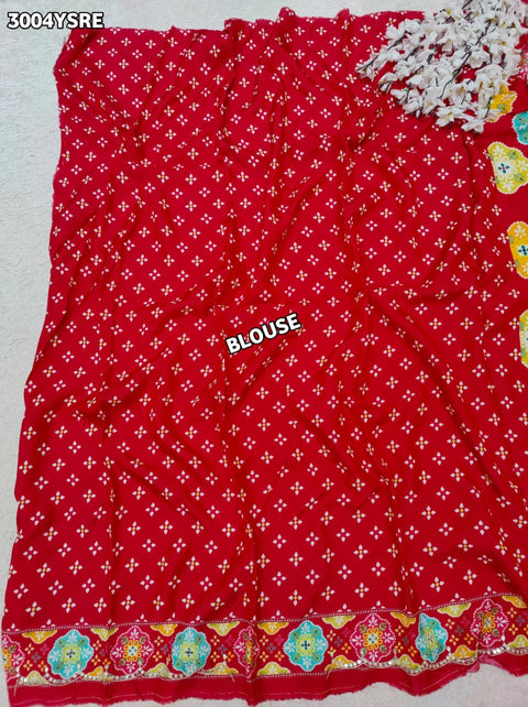 By Printed Saree With Festive Wear