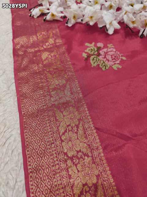 By Elegant Banarasi Style Saree with Exquisite Kashida Work