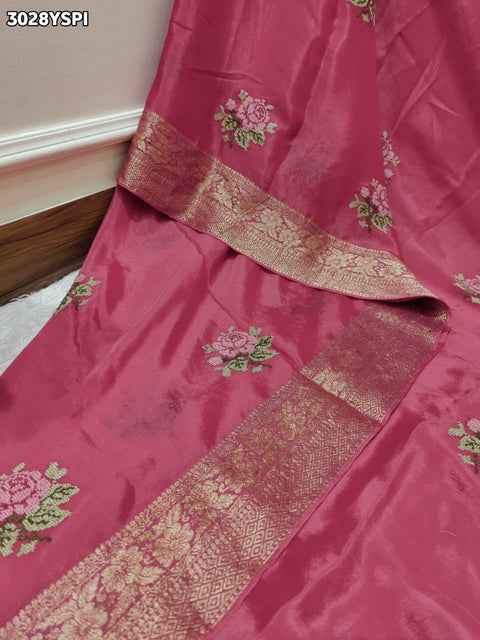 By Elegant Banarasi Style Saree with Exquisite Kashida Work