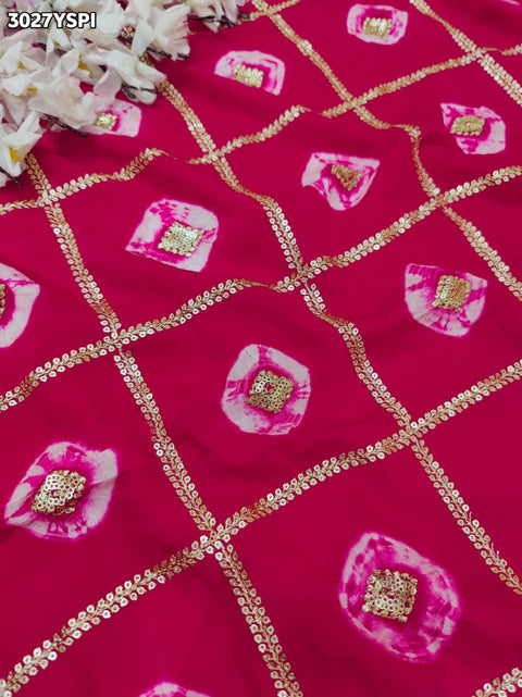 By Banarasi Style Georgette Saree With Exquisite Tari Work