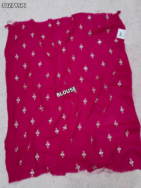 By Banarasi Style Georgette Saree With Exquisite Tari Work