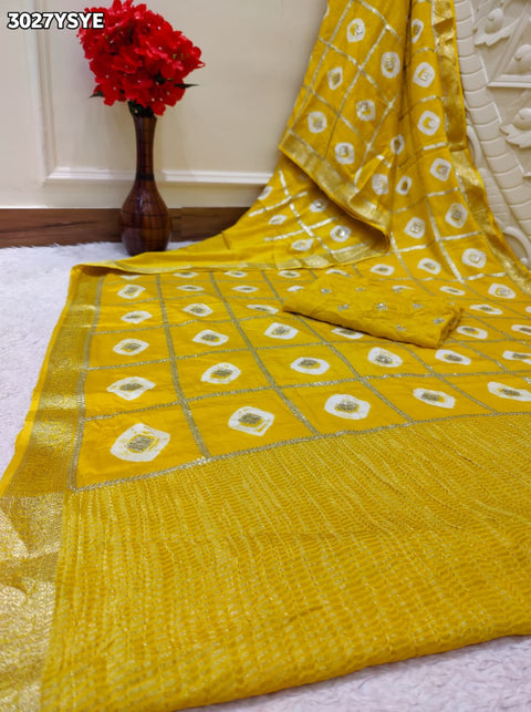 By Banarasi Style Georgette Saree With Exquisite Tari Work