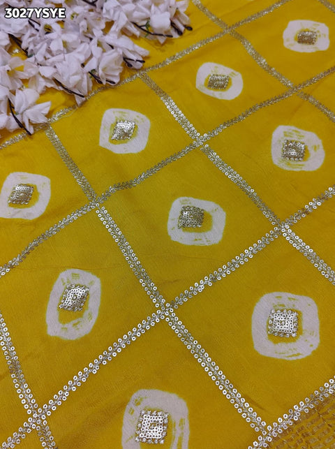 By Banarasi Style Georgette Saree With Exquisite Tari Work