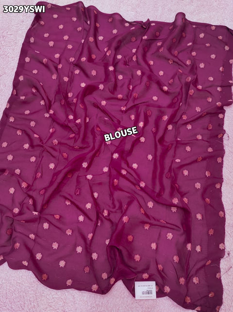 By Letest Elegant Banarasi Saree with Zari Border Perfect for Festive Wear