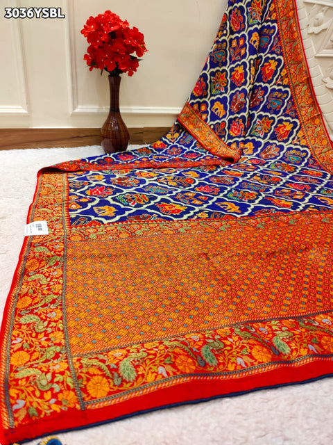 By Festive Saree With Meenakari Zari Work