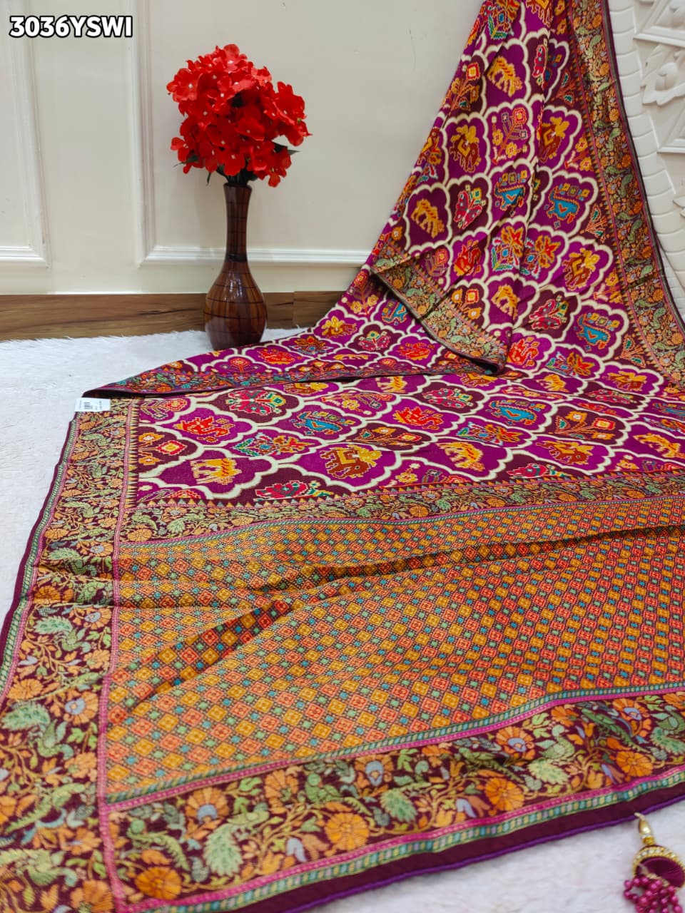 By Festive Saree With Meenakari Zari Work