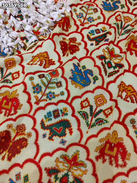 By Festive Saree With Meenakari Zari Work