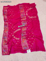 By NewLuxury Kalamkari Saree With Exquisite Cutdana Mirror Work