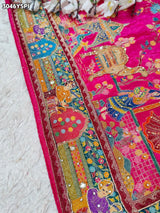 By New Graceful Kalamkari Saree With Cutdana Detailing