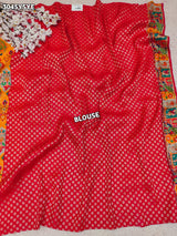 By New Graceful Kalamkari Saree With Cutdana Detailing
