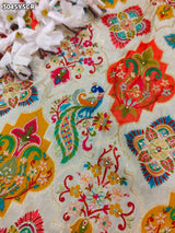 By New Graceful Kalamkari Saree With Cutdana Detailing