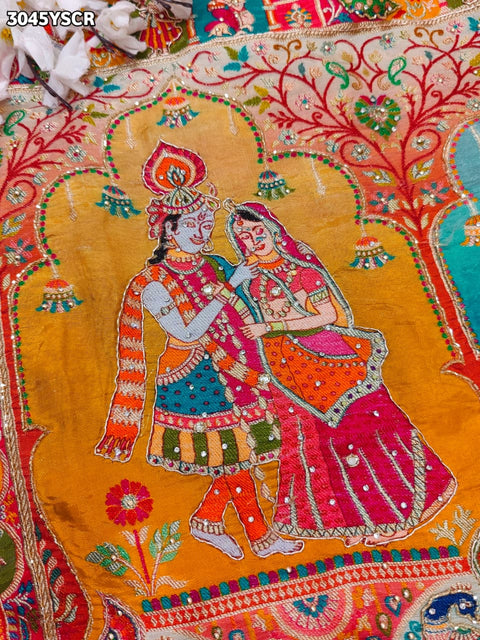 By New Graceful Kalamkari Saree With Cutdana Detailing