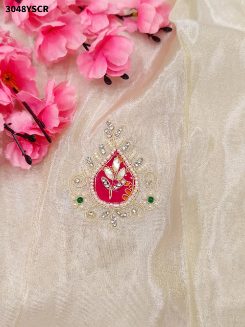 By Luxury Banarasi Saree With Handcrafted Cutdana Zardozi Work