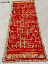 By New Bandhani Pila Chunri With Handcrafted Zardozi Embellishments