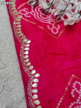 By Bandhani Style Saree with Elegant Gotapatti Cutdana