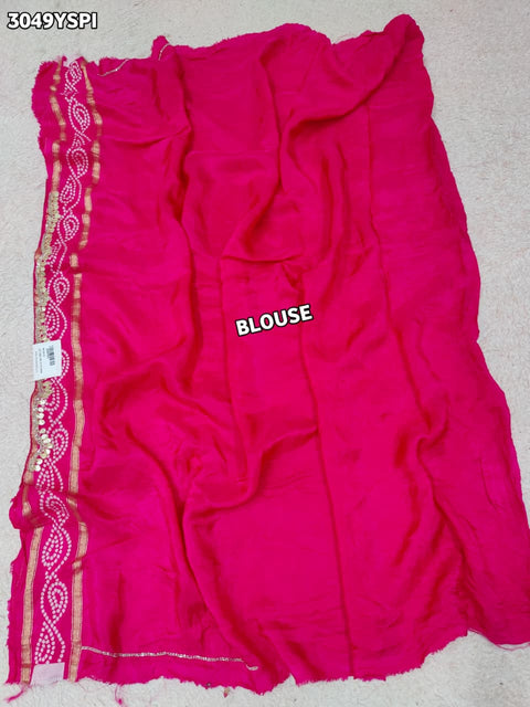By Bandhani Style Saree with Elegant Gotapatti Cutdana