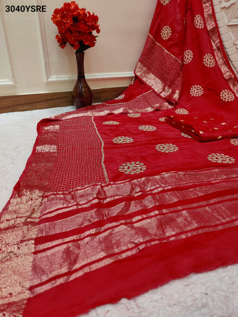 By Banarasi Style with Handcrafted Embroidery