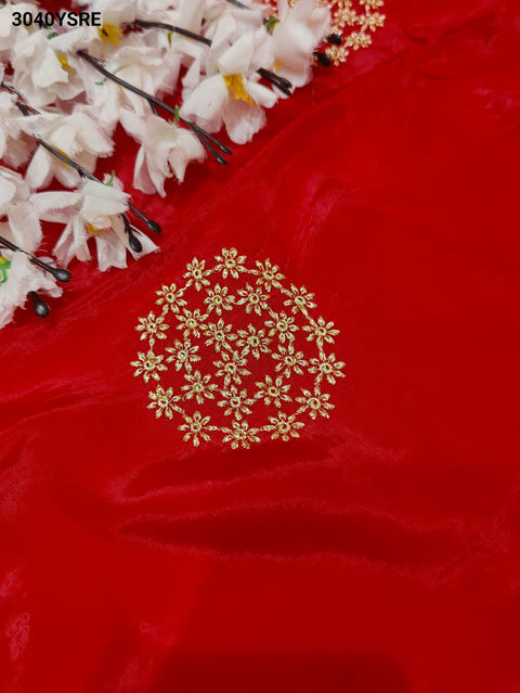 By Banarasi Style with Handcrafted Embroidery