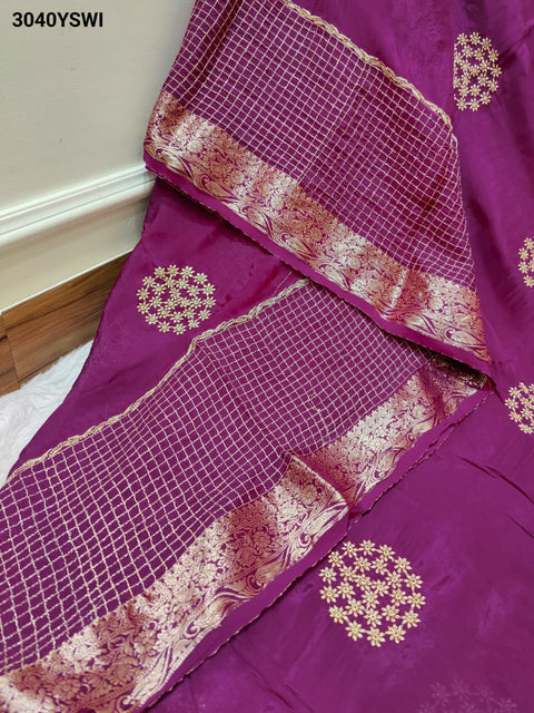 By Banarasi Style with Handcrafted Embroidery