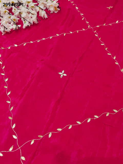 By Banarasi Saree With Cutdana Gotapatti Work