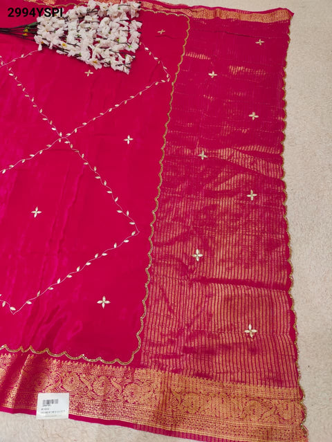 By Banarasi Saree With Cutdana Gotapatti Work
