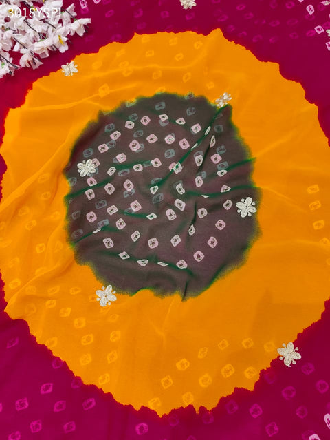 By Bandhani Saree With Festive Wear