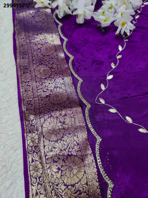 By Banarasi Saree With Cutdana Gotapatti Work