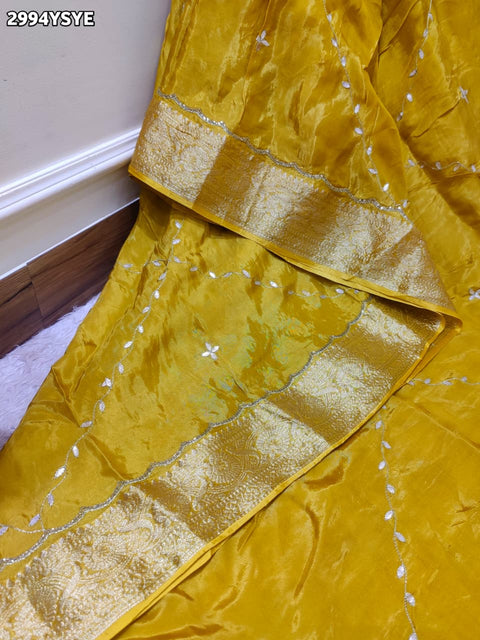 By Banarasi Saree With Cutdana Gotapatti Work