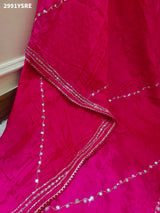 By Graceful Upada Silk Saree with Bandhani Print and Cutdana Work