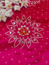 By Graceful Upada Silk Saree with Bandhani Print and Cutdana Work