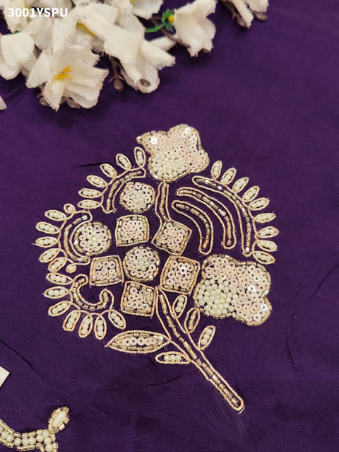 By Premium Munga Silk Saree Featuring Exquisite Pearl Dabka Embellishment