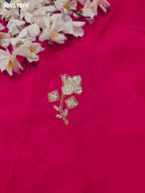 By Premium Munga Silk Saree Featuring Exquisite Pearl Dabka Embellishment