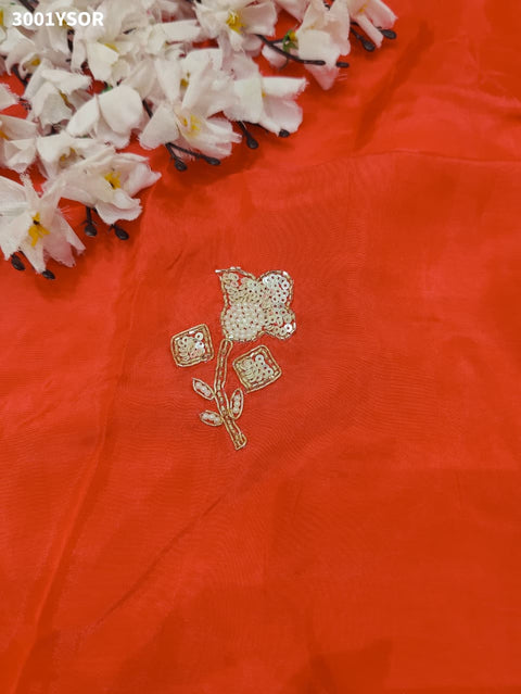 By Premium Munga Silk Saree Featuring Exquisite Pearl Dabka Embellishment
