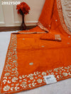 By Orange saree with gotapati embroidery for weddings 