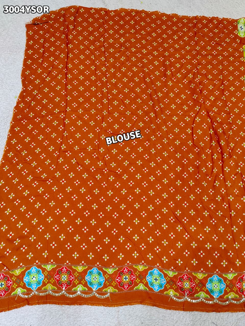 By Printed Saree With Festive Wear