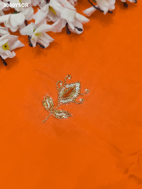 By New Festive Munga Silk Saree Adorned with Cutdana Embellishments