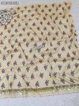 By Festive Saree with Beautiful Leheriya Pattern and Mirror Detailing
