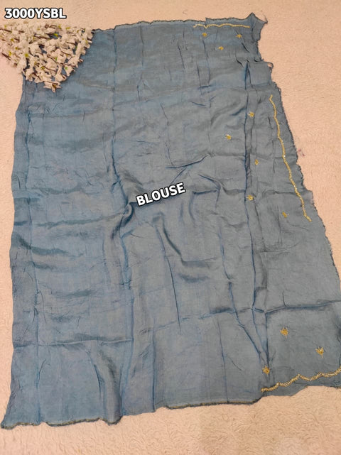 By New Festive Munga Silk Saree Adorned with Cutdana Embellishments